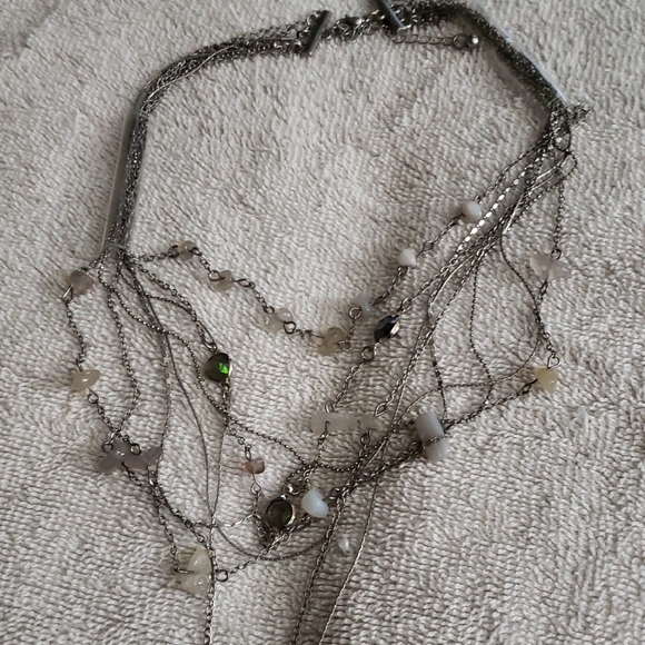 Silver Multi-Layer Necklace - Picture 1 of 4